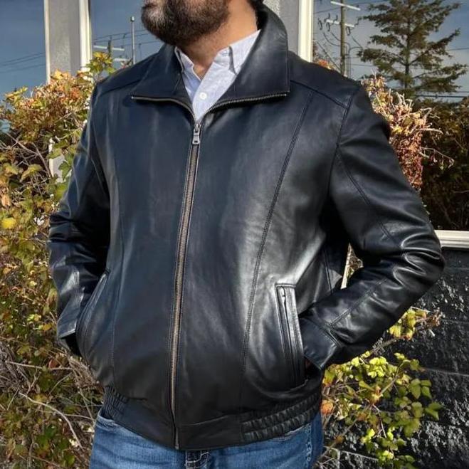 BOL Men's Ting Bomber Lambskin Leather Jacket-1