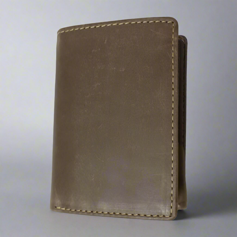 JBG Men’s Trifold Leather Flip-up Wallet. Genuine Distressed Leather RFID Blocking Wallet-1