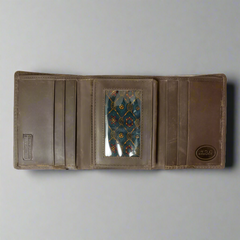 JBG Men’s Trifold Leather Flip-up Wallet. Genuine Distressed Leather RFID Blocking Wallet-2