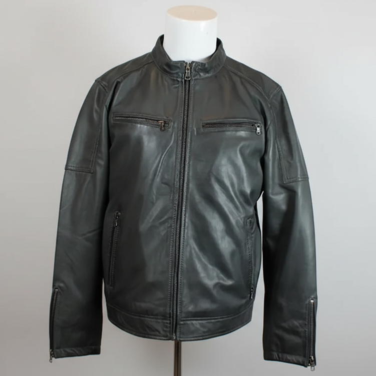 BOL Men's Waxed Sheep Prime Leather Jacket-9