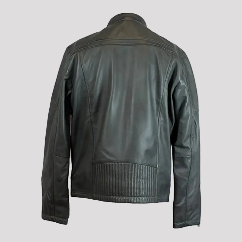BOL Men's Waxed Sheep Prime Leather Jacket-10