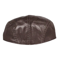 BOL Stitch Accent Leather London Flat Cap-3