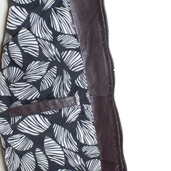 BOL Women's Basket Weave Accent Leather Jacket-10