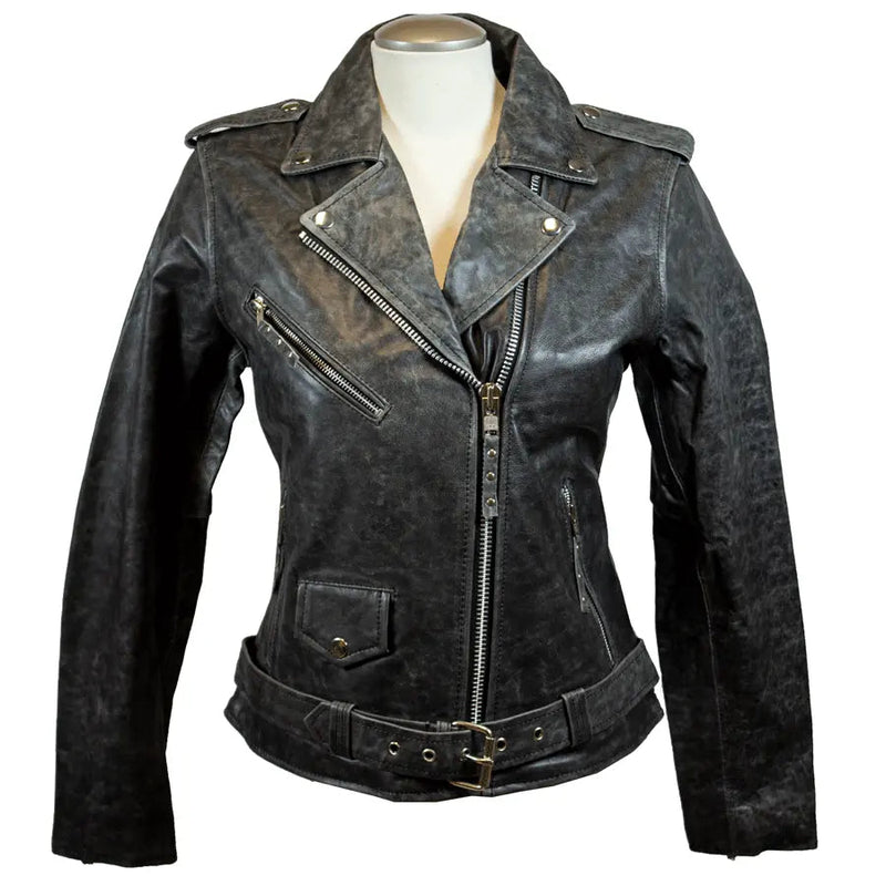 BOL Women's Biker Leather Motorcycle Jacket-1