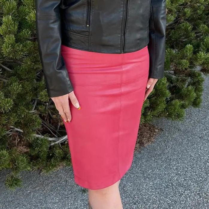 BOL Women's Dawn Leather Pencil Skirt-3