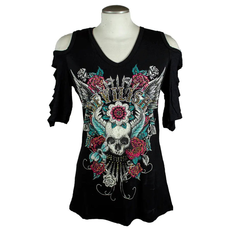 BOL Women's Devilish Open Shoulder Top-3