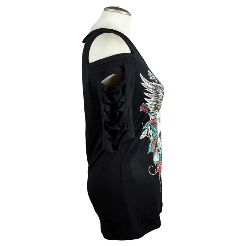 BOL Women's Devilish Open Shoulder Top-5