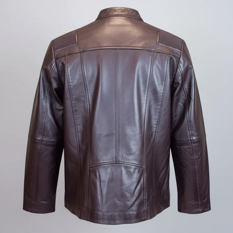 BOL Women's Paulina Ribbed Shoulder Leather Jacket-7