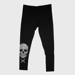 BOL Women's Rhinestone Skull Leggings-4