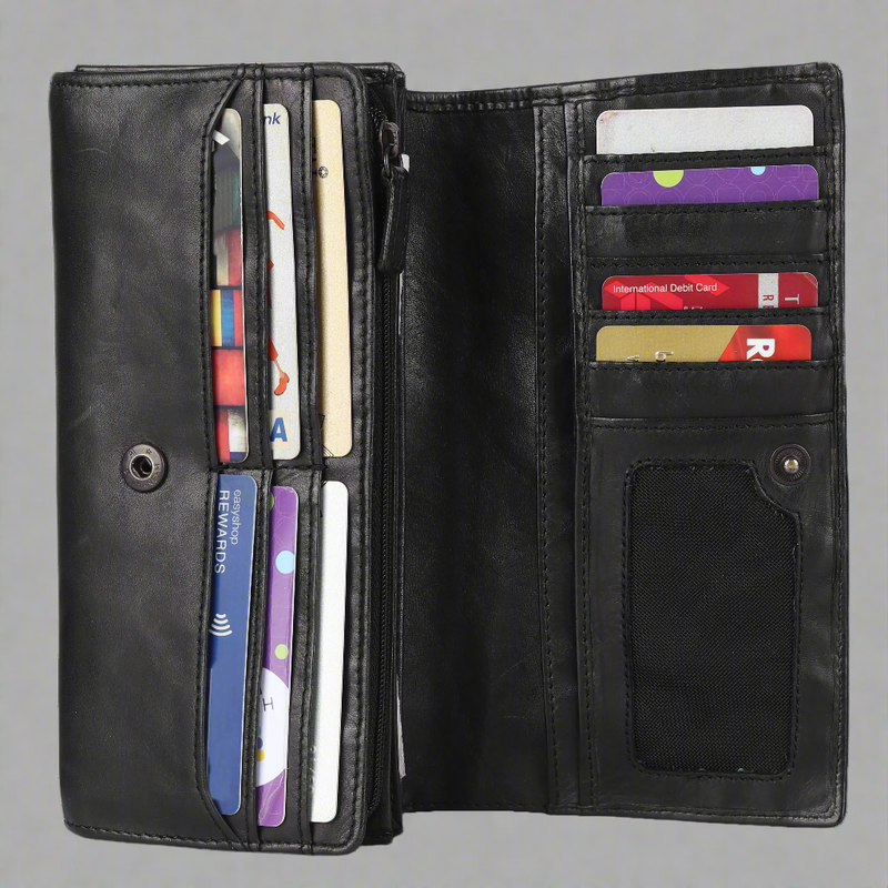 MET Women's Square Tab Leather Wallet-7
