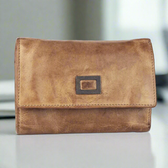 MET Women's Square Tab Leather Wallet-2