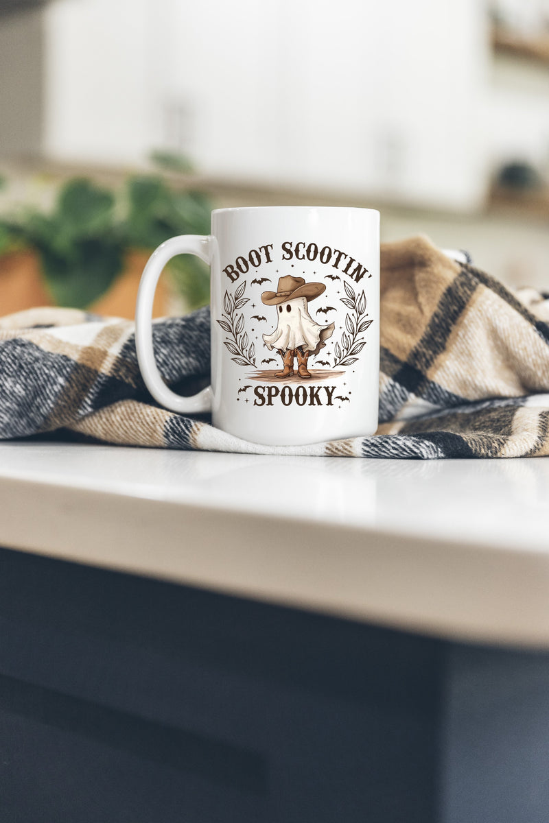 Boot Scootin’ Spooky 15oz Mug | Western Halloween Coffee Cup-1