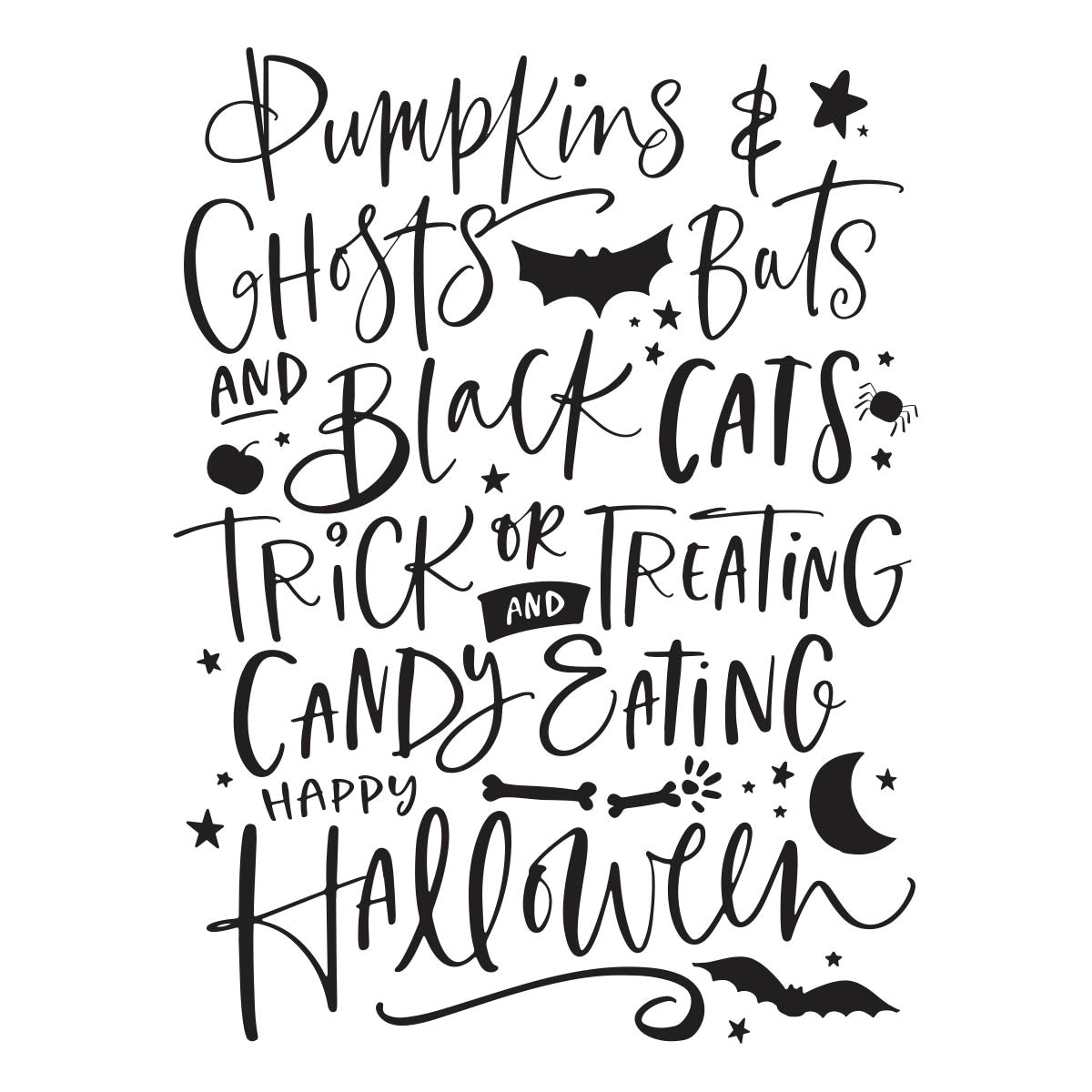 Pumpkins & Ghosts Background Press Plates from the Betterpress Halloween Collection-3