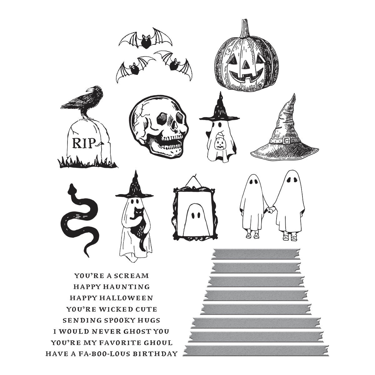 Halloween Icons Press Plate & Die Set from the Betterpress Halloween Collection-3