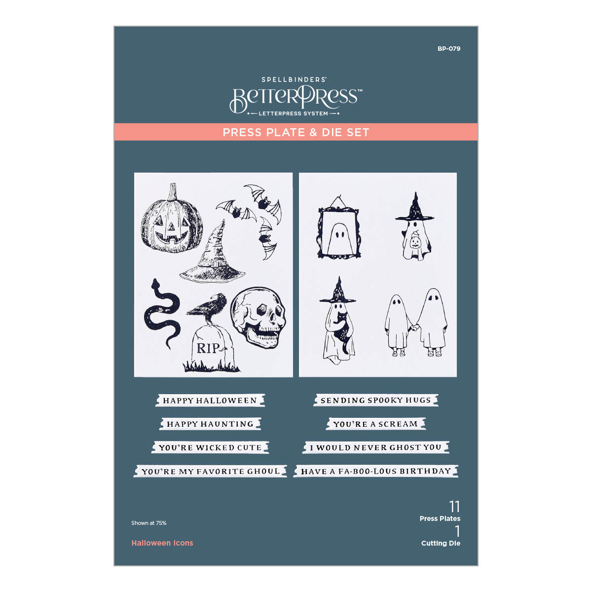 Halloween Icons Press Plate & Die Set from the Betterpress Halloween Collection-1