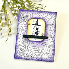 Spider Web Background Press Plate from the Betterpress Halloween Collection-7
