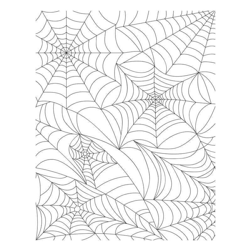 Spider Web Background Press Plate from the Betterpress Halloween Collection-3