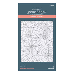 Spider Web Background Press Plate from the Betterpress Halloween Collection-1