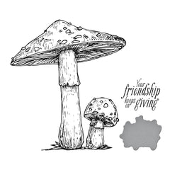 Set de presse et de matrices Duo de champignons de la collection BetterPress Autumn-3