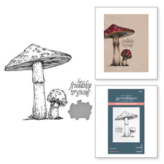 Set de presse et de matrices Duo de champignons de la collection BetterPress Autumn-2