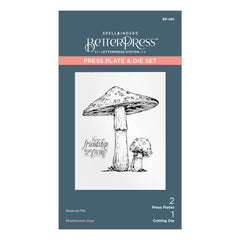 Set de presse et de matrices Duo de champignons de la collection BetterPress Autumn-1