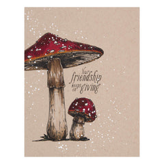 Set de presse et de matrices Duo de champignons de la collection BetterPress Autumn-4