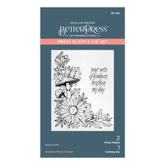 Plaque de presse et matrices « Autumn Floral Corner » de la collection BetterPress Autumn-1