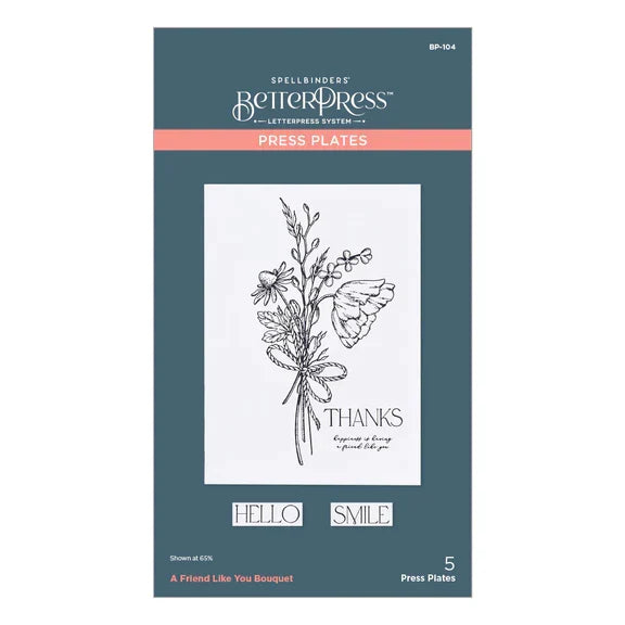 Placa de prensa A Friend Like You Bouquet de la colección Pressed Posies-1