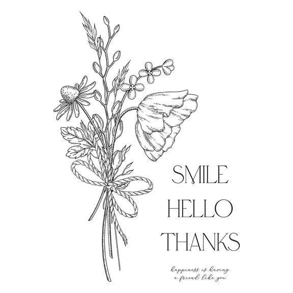 Placa de prensa A Friend Like You Bouquet de la colección Pressed Posies-3