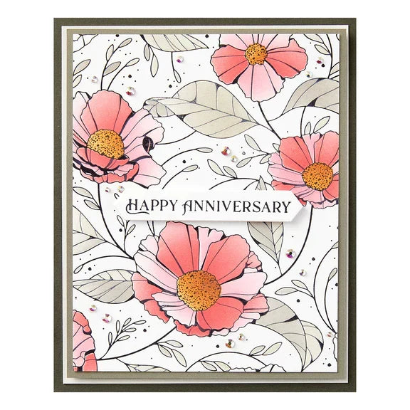 Cosmos Backdrop BetterPress and Stencil Bundle from the Pressed Posies Collection-8