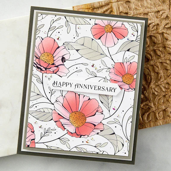 Cosmos Backdrop BetterPress and Stencil Bundle from the Pressed Posies Collection-10