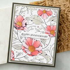 Cosmos Backdrop BetterPress and Stencil Bundle from the Pressed Posies Collection-10