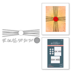 Plaque de presse et set de matrices Sealed Cord & Faux Seal Sentiments de la collection Pressed Posies-2