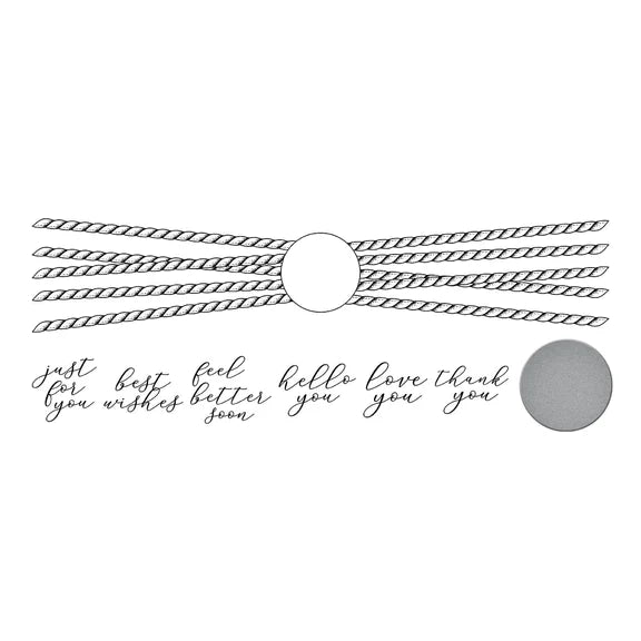 Plaque de presse et set de matrices Sealed Cord & Faux Seal Sentiments de la collection Pressed Posies-3