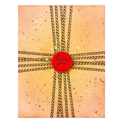 Plaque de presse et set de matrices Sealed Cord & Faux Seal Sentiments de la collection Pressed Posies-4