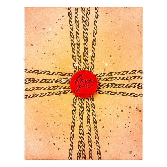 Plaque de presse et set de matrices Sealed Cord & Faux Seal Sentiments de la collection Pressed Posies-4