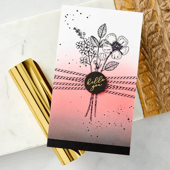 Plaque de presse et set de matrices Sealed Cord & Faux Seal Sentiments de la collection Pressed Posies-5