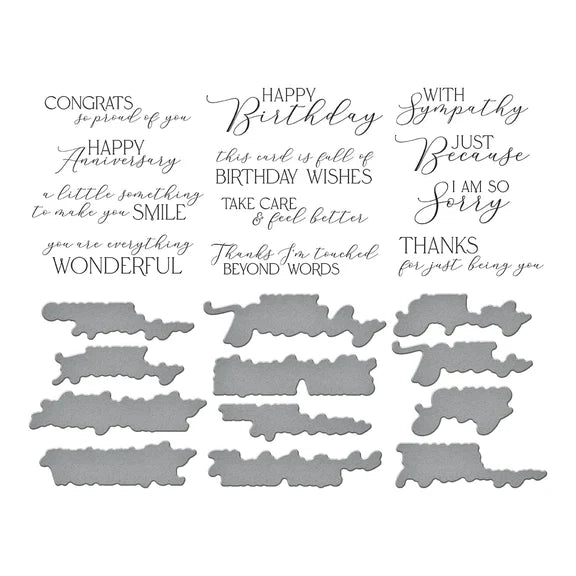 You are Everything Sentiments Press Plate & Die Set from the Pressed Posies Collection-3