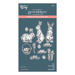 Spring Bunnies Press Plate & Die Set from the Spring Sampler Collection by Simon Hurley-1