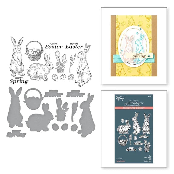Spring Bunnies Press Plate & Die Set from the Spring Sampler Collection by Simon Hurley-2