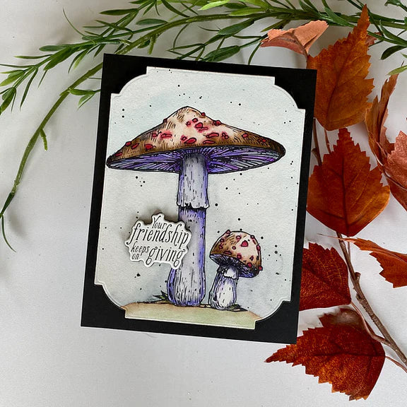 Set de presse et de matrices Duo de champignons de la collection BetterPress Autumn-6