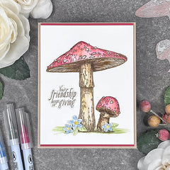 Set de presse et de matrices Duo de champignons de la collection BetterPress Autumn-7