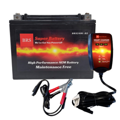 BRS24HL-BS 30 Day Warranty Battery & Smart Charger / Maintainer Combo Bundle Kit-1