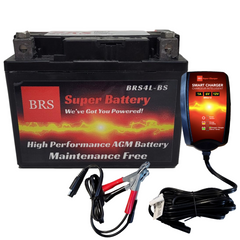 BRS4L-BS 30 Day Warranty Battery & Smart Charger / Maintainer Combo Bundle Kit-1