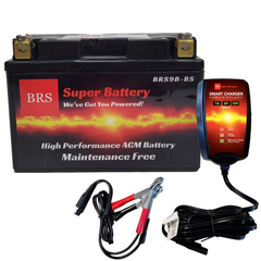 BRS9B-BS 30 Day Warranty Battery & Smart Charger / Maintainer Combo Bundle Kit-1