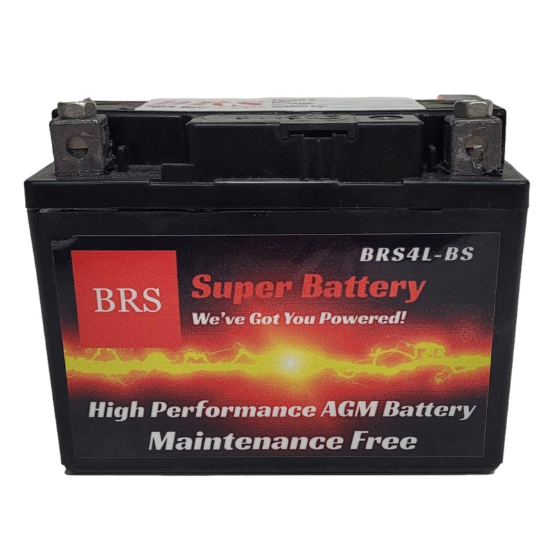 High Performance BRS4L-BS 12v Sealed AGM PowerSport 2 Year Warranty-2