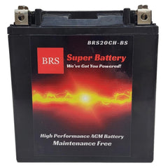 High Performance BRS20CH-BS 2 Year Warranty & Smart Charger / Maintainer Combo Bundle Kit 12v Sealed AGM PowerSports Battery-2