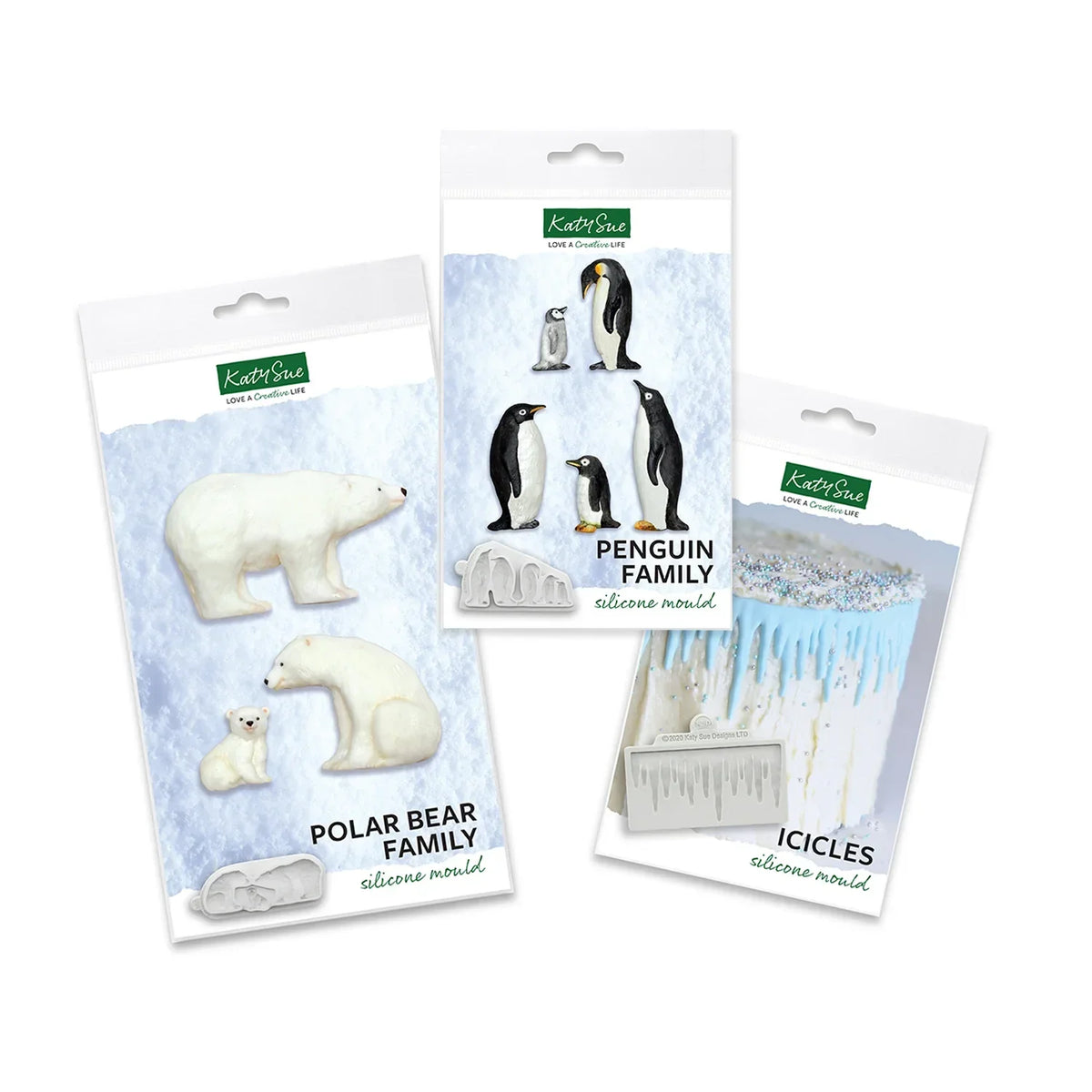 Penguins, Polar Bears and Icicles Silicone Mould Bundle-1