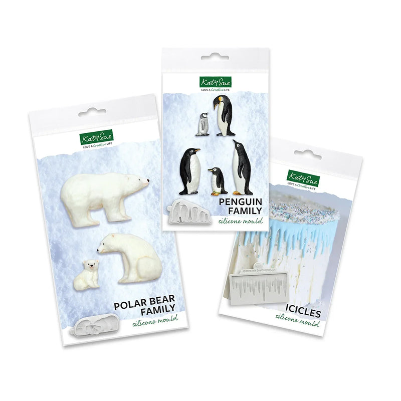 Penguins, Polar Bears and Icicles Silicone Mould Bundle-1