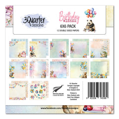 3Quarter Designs Birthday Wishes 6x6 Paper Pack-1